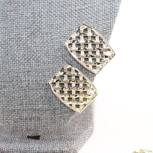 Vintage Sarah Conventry Gold Silver Basket Weave Link Double Rolo Chain - Picture 3 of 8